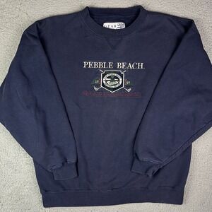Vintage Pebble Beach 1997 Sweater AT&T National Pro Am Golfing Golf Crewneck Lg
